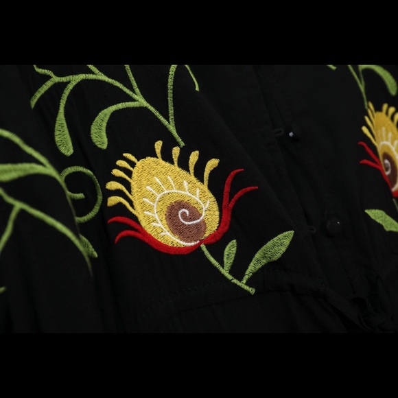 Bohemian Embroidered Black Hearts Magic Long Maxi Gown In White 5 Star ⭐… - Picture 7 of 10